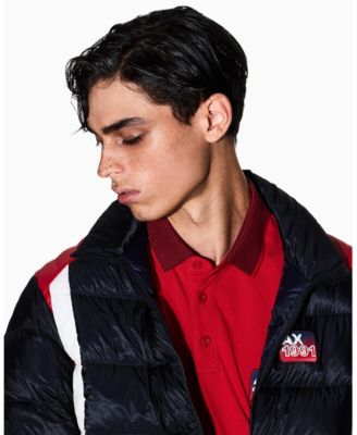 Men's Graphic Pique Collar Tipping Polo Shirt