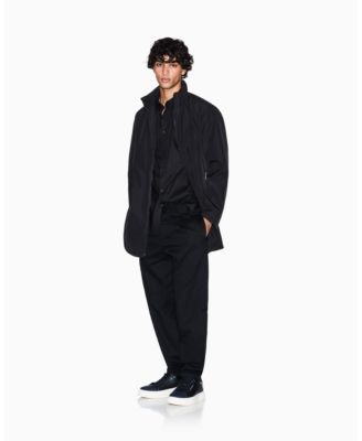 Men's Short Sleeve Cotton Jacquard Allover Logo Woven Shirt