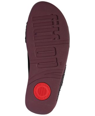 Women's Lulu Embellished Metallic Crisscross Slide Sandals