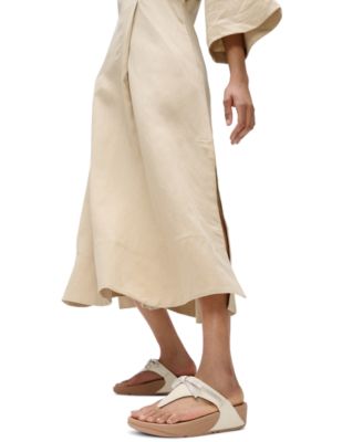 Women's Lulu Glitz-Bow Leather Toe-Post Sandals