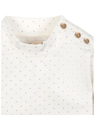 Girls Organic Long Sleeve Mock Neck Knit Top