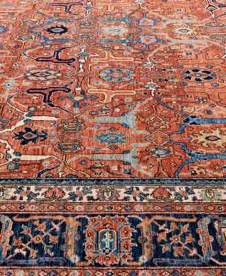 Adorn Hand Woven Rugs Serapi M0103 75 Rug Collection In Orange
