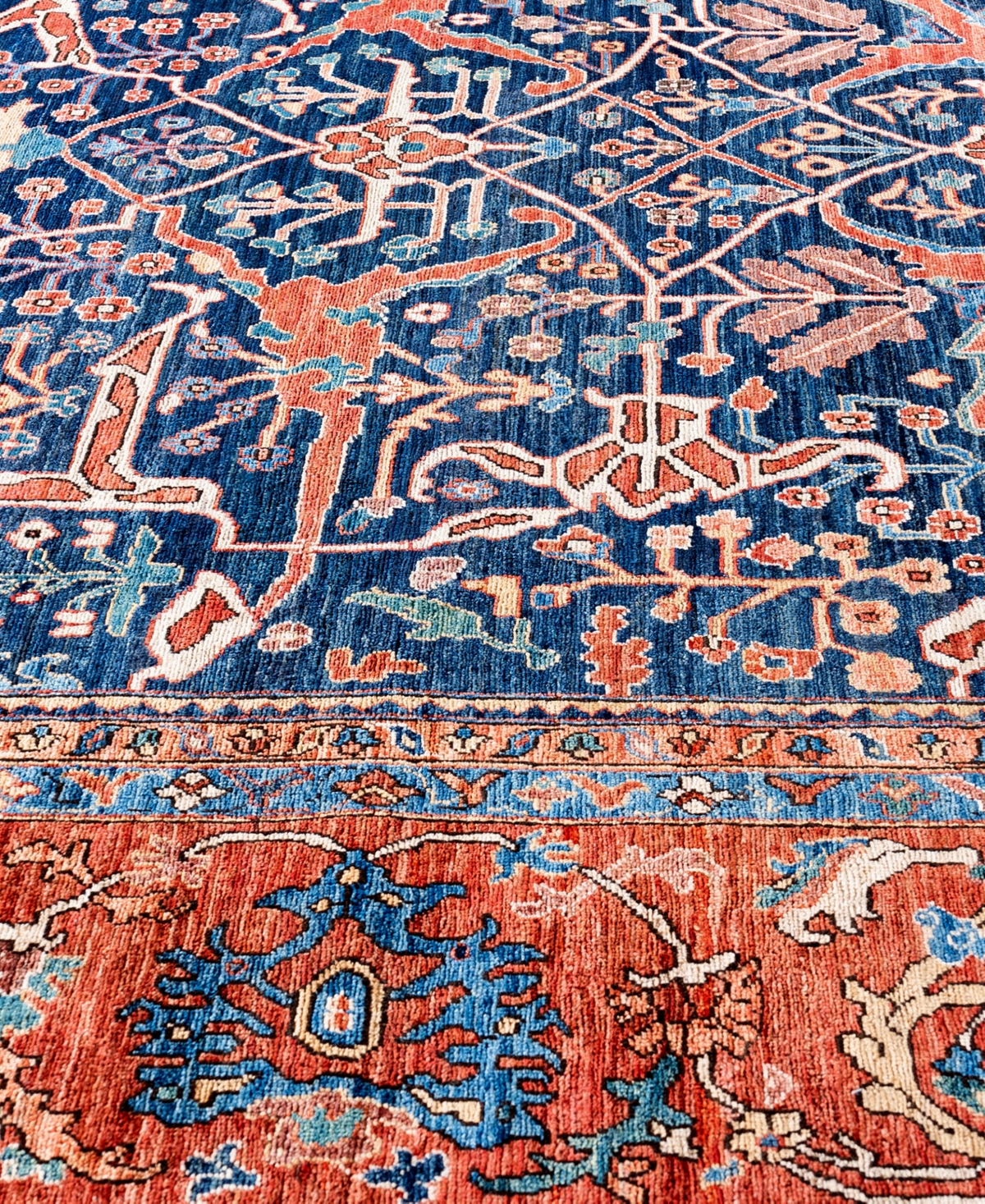 Adorn Hand Woven Rugs Serapi M0103-80 10'x13'8" Area Rug In Blue