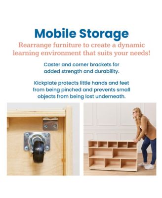 5+5 Storage and Tray Cabinet - Natural