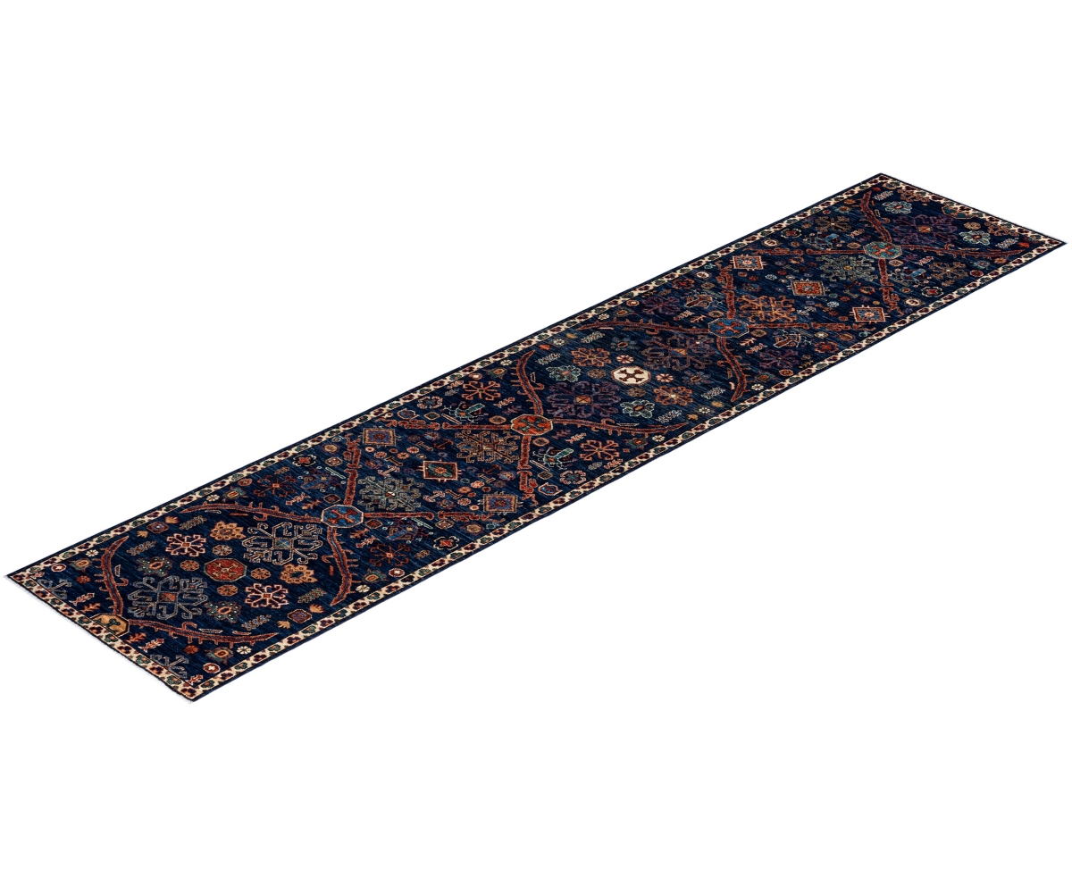 Adorn Hand Woven Rugs Serapi M1982 2'7"x11'8" Runner Area Rug In Multi