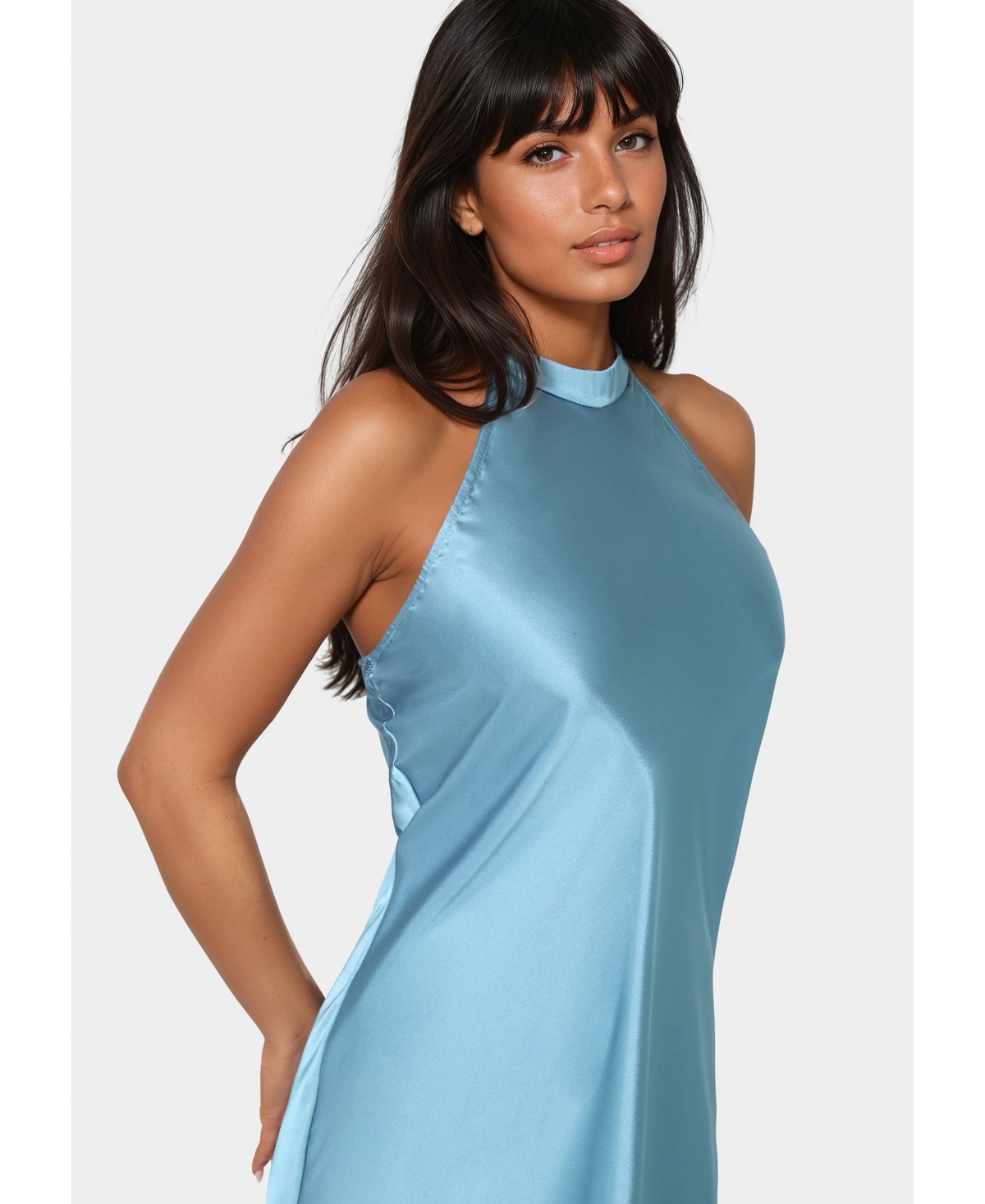 Bebe Women's Satin Halter Dress