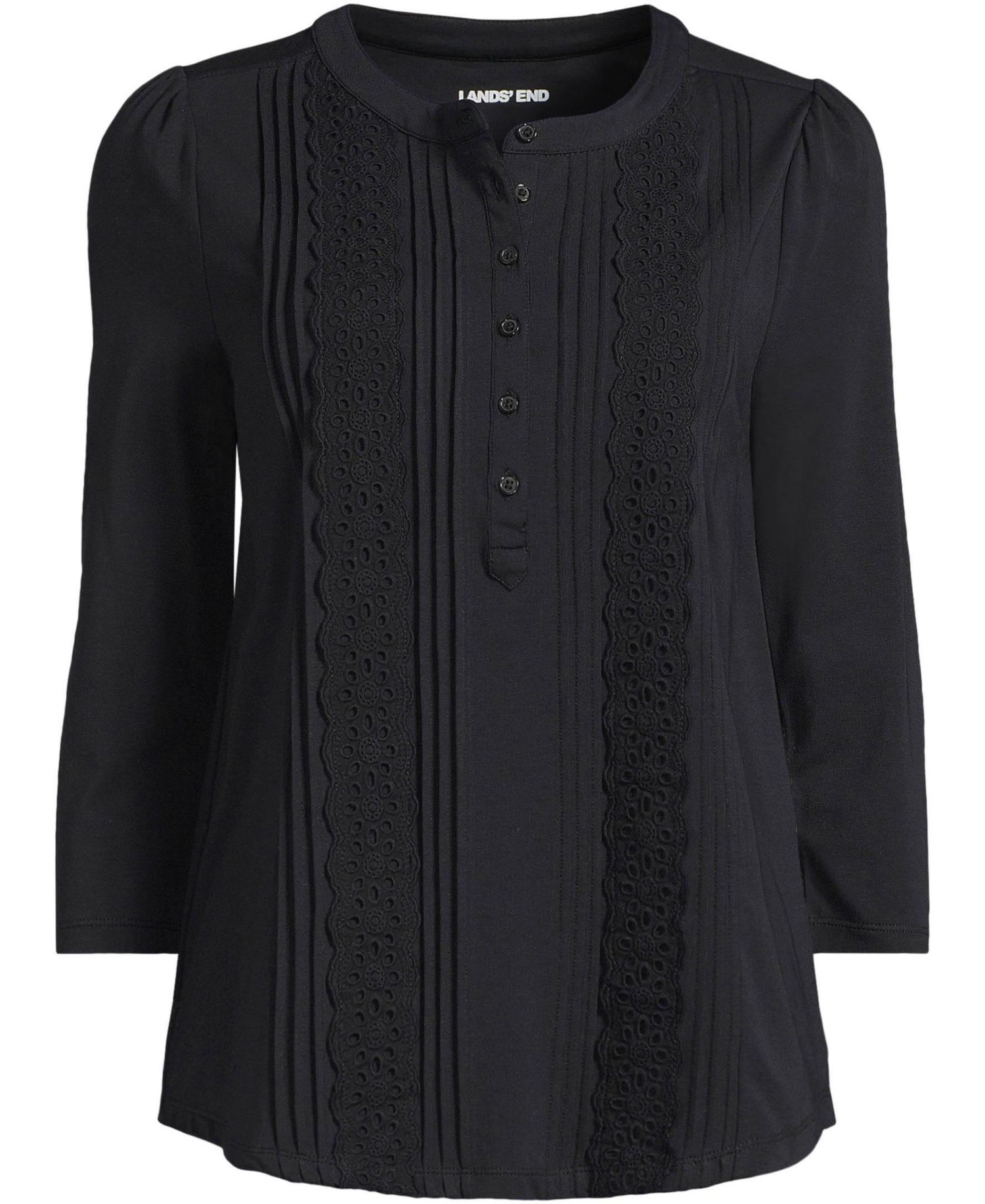 Women's 3/4 Sleeve Lightweight Jersey Embellished Top
