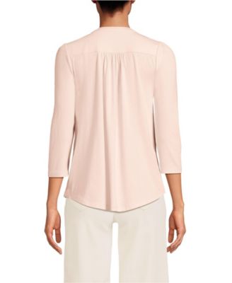 Women's 3/4 Sleeve Lightweight Jersey Embellished Top