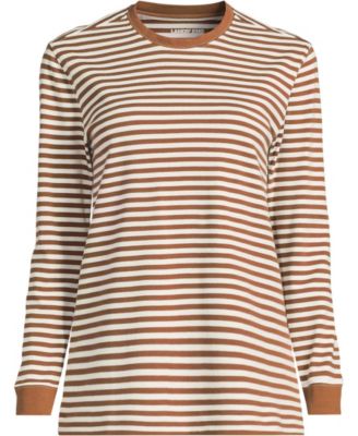 Women's Cotton Relaxed Long Sleeve Crew Neck