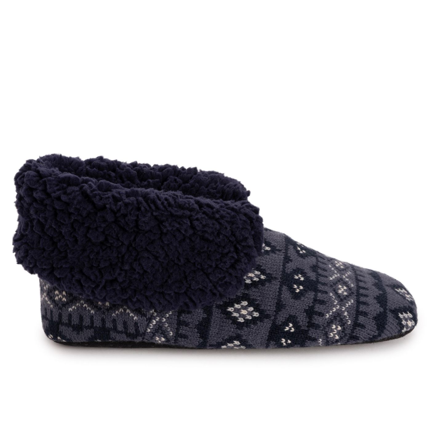 Мужские тапочки MUK LUKS Knit Bootie Slipper, цвет: Синий — фото 4