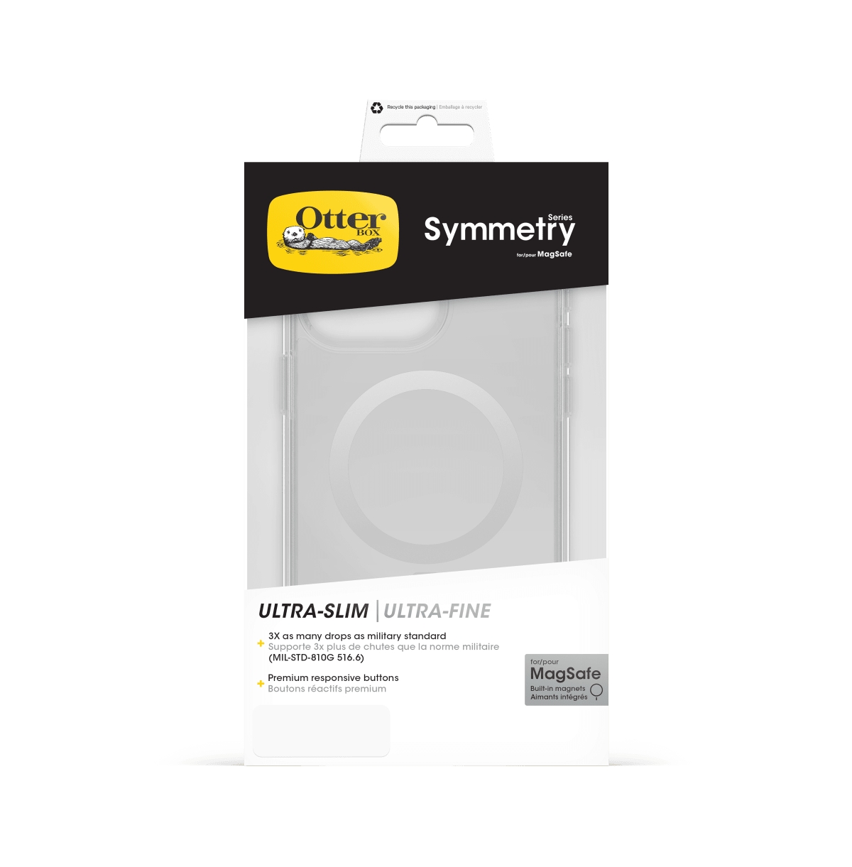 OtterBox Symmetry Plus Clear MagSafe Case for Apple iPhone 15 Pro Max-Clear
