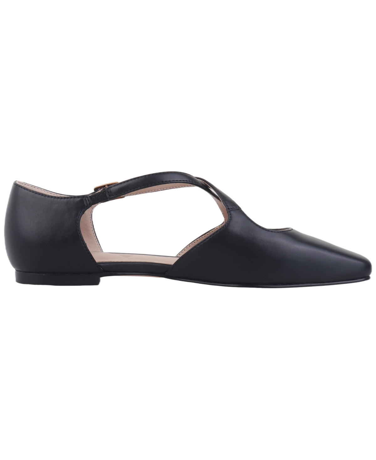 Giani Bernini Women's Perrie Crisscross Strap Flats, Created For Macy's In Black