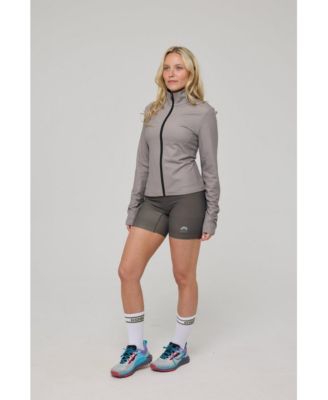 Infinite Cropped Zipped Jacket - Khaki