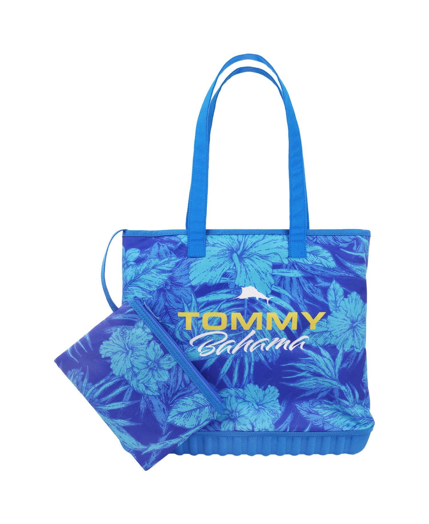 Water-Repellent Tote with Pouch – Tropical Floral Print