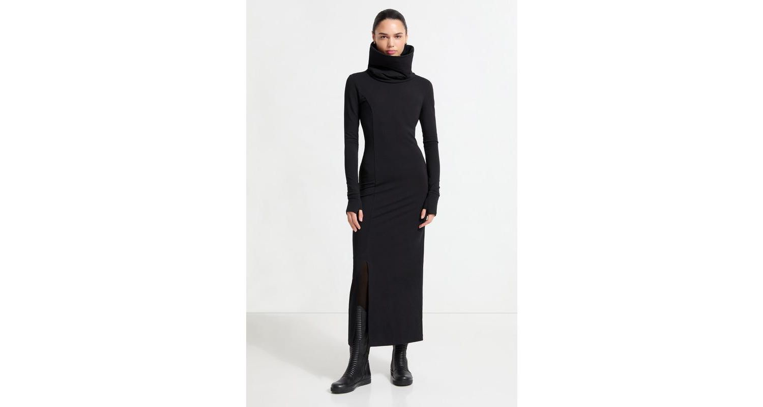 Women's Lisa Oversized-Collar Thumbhole Long-Sleeve Sweatshirt Dress