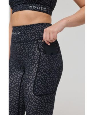 Women's Infinite High Waisted Leggings - Black Leopard