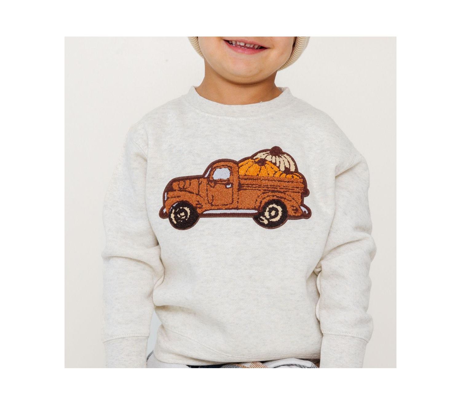 Baby Boys Fall Truck Patch Sweatshirt