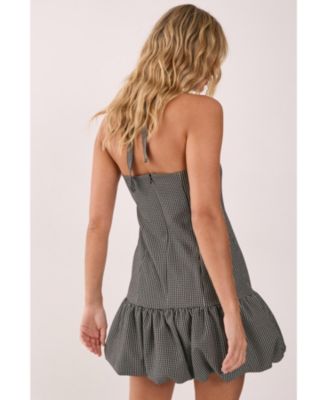 Women's Structured Puffball Bandeau Mini Dress