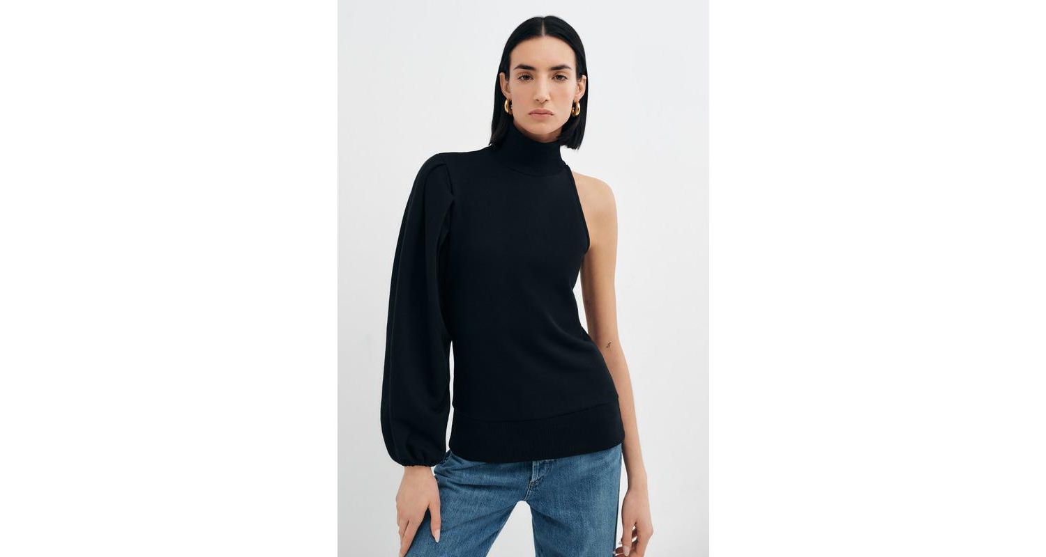 Women's Rhett One Voluminous Sleeve Asymmetric Casual Sweatshirt