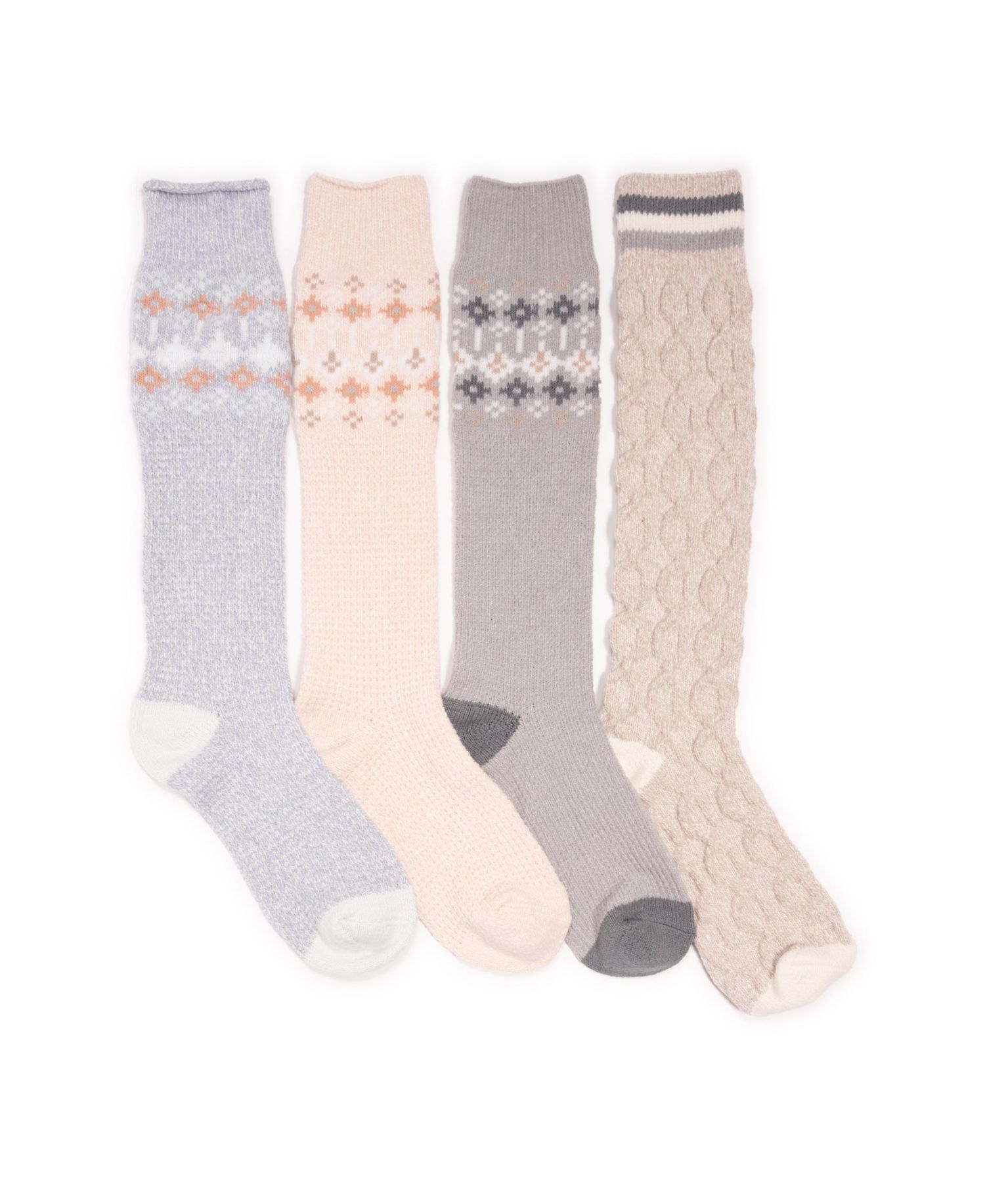 Women's Tall Microfiber Novelty Lounge Socks 4 Pack