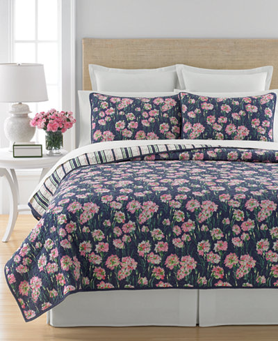 CLOSEOUT! Martha Stewart Collection Carnation Field Quilts and Shams, Only at Macy's