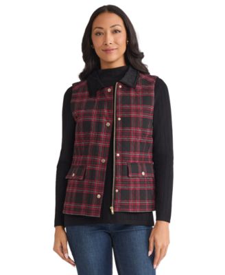 Jones New York - Women's Snap Front Collar Vest Jacket