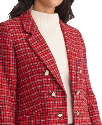 Women's Plaid Double Breasted Jacket