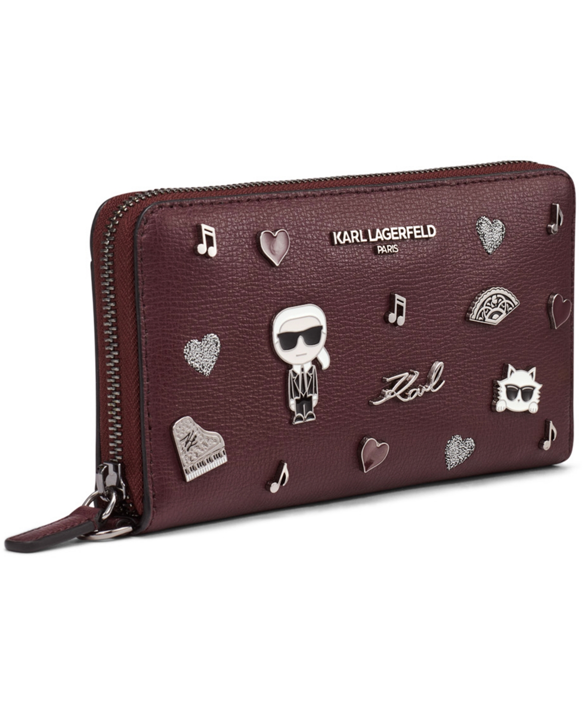 Karl Lagerfeld Maybelle Continental Zip Wallet In Brown