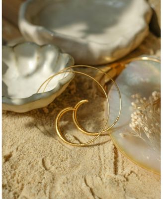 Aegina Pull Through Hoop Earrings