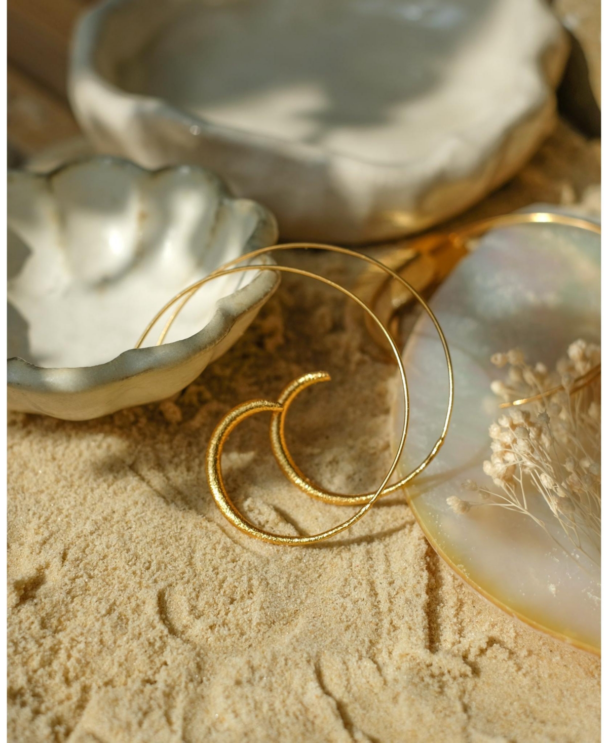 Ottoman Hands Aegina Pull Through Hoop Earrings