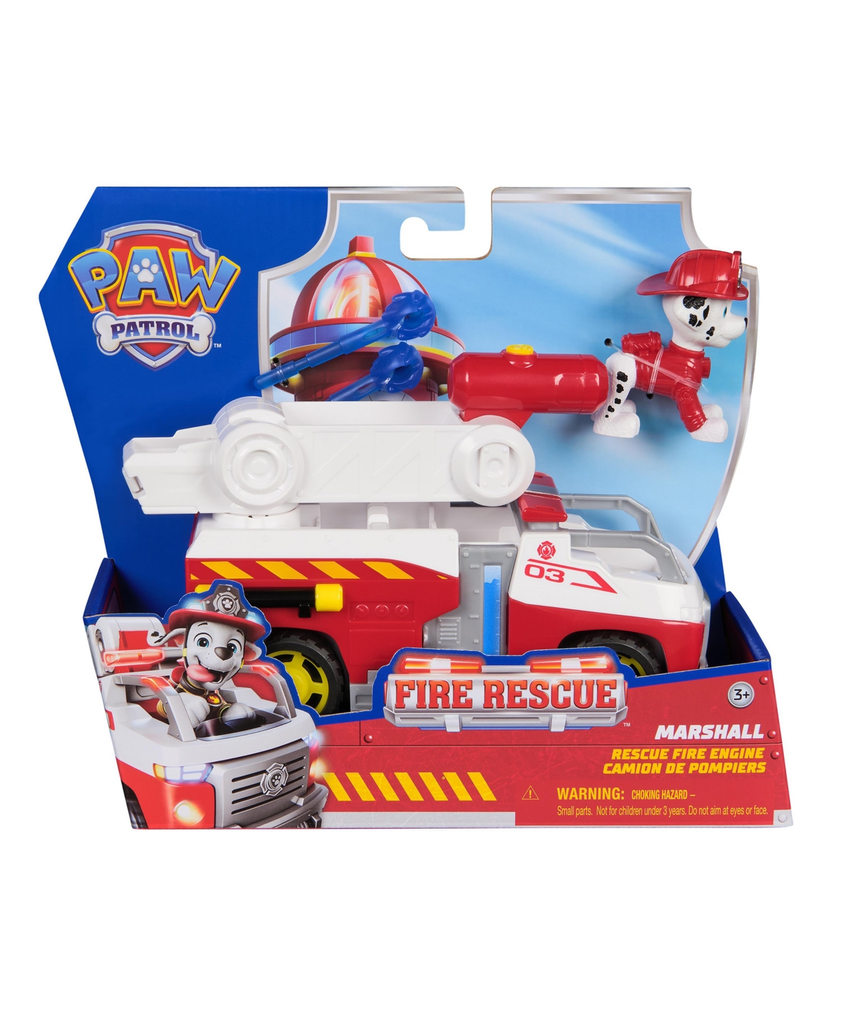 Paw Patrol Fire Rescue Marshall Rescue Fire Engine Truck Toy In Multi