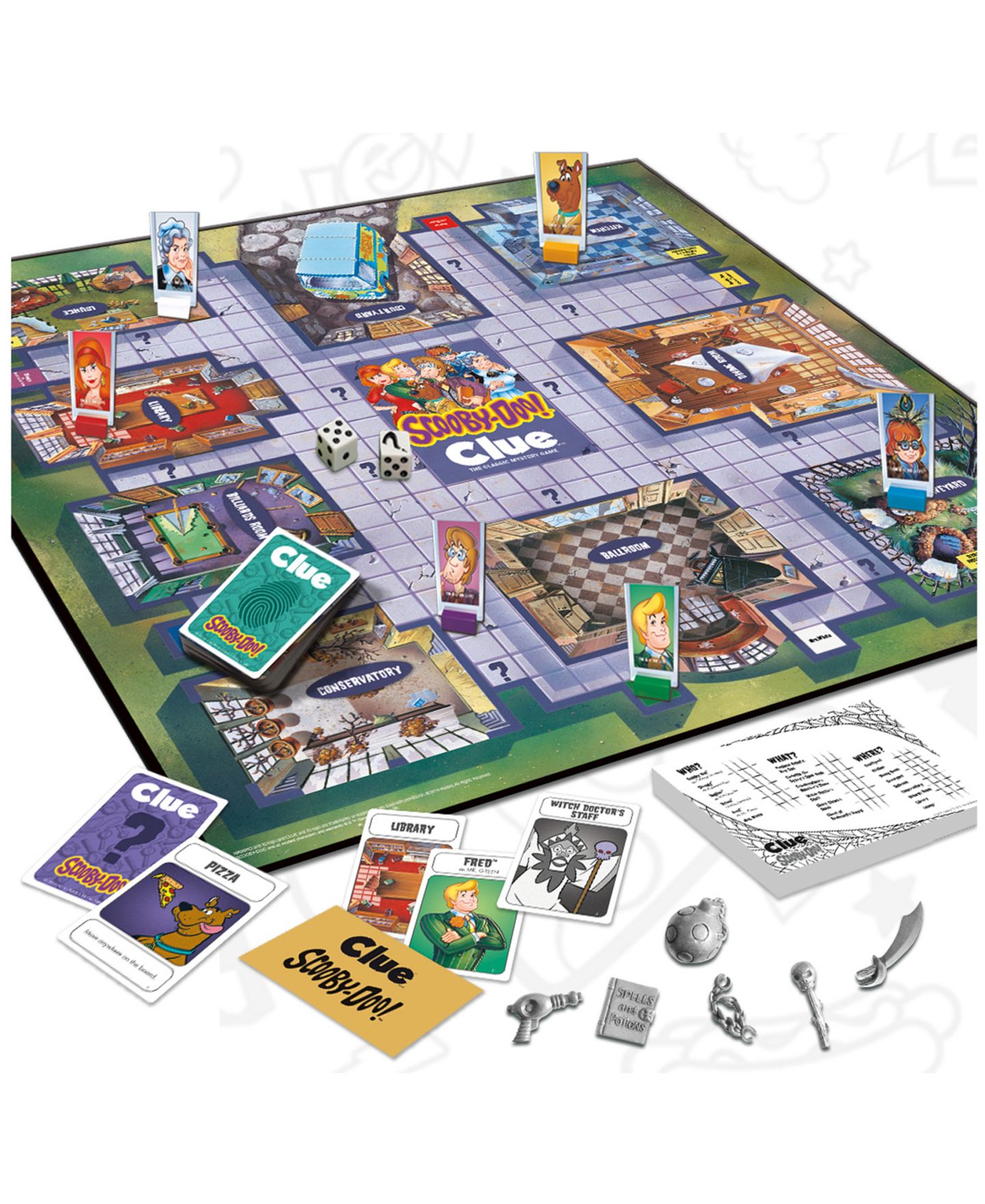 Детская настольная игра USAopoly Opoly Scooby-Doo Mystery Board Game, Ages 8+ — фото 6