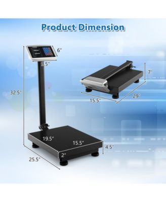 Digital Folding Platform Scale with Price Calculator, 660-lb Capacity