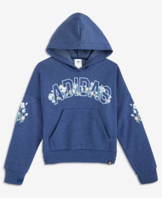 Big Girls Long-Sleeve Heather Multi Graphic Fleece Pullover Hoodie	