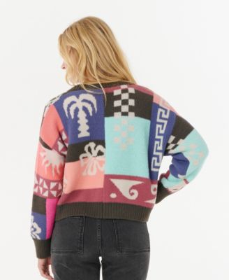 Women's Keepsakes Jacquard Long Sleeve Cardigan Sweater