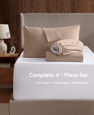 Premier Collection Deep Pocket 4 Piece Sheet Set, Queen
