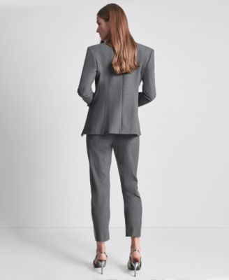 Women's Notch Collar One-Button Tuxedo Jacket