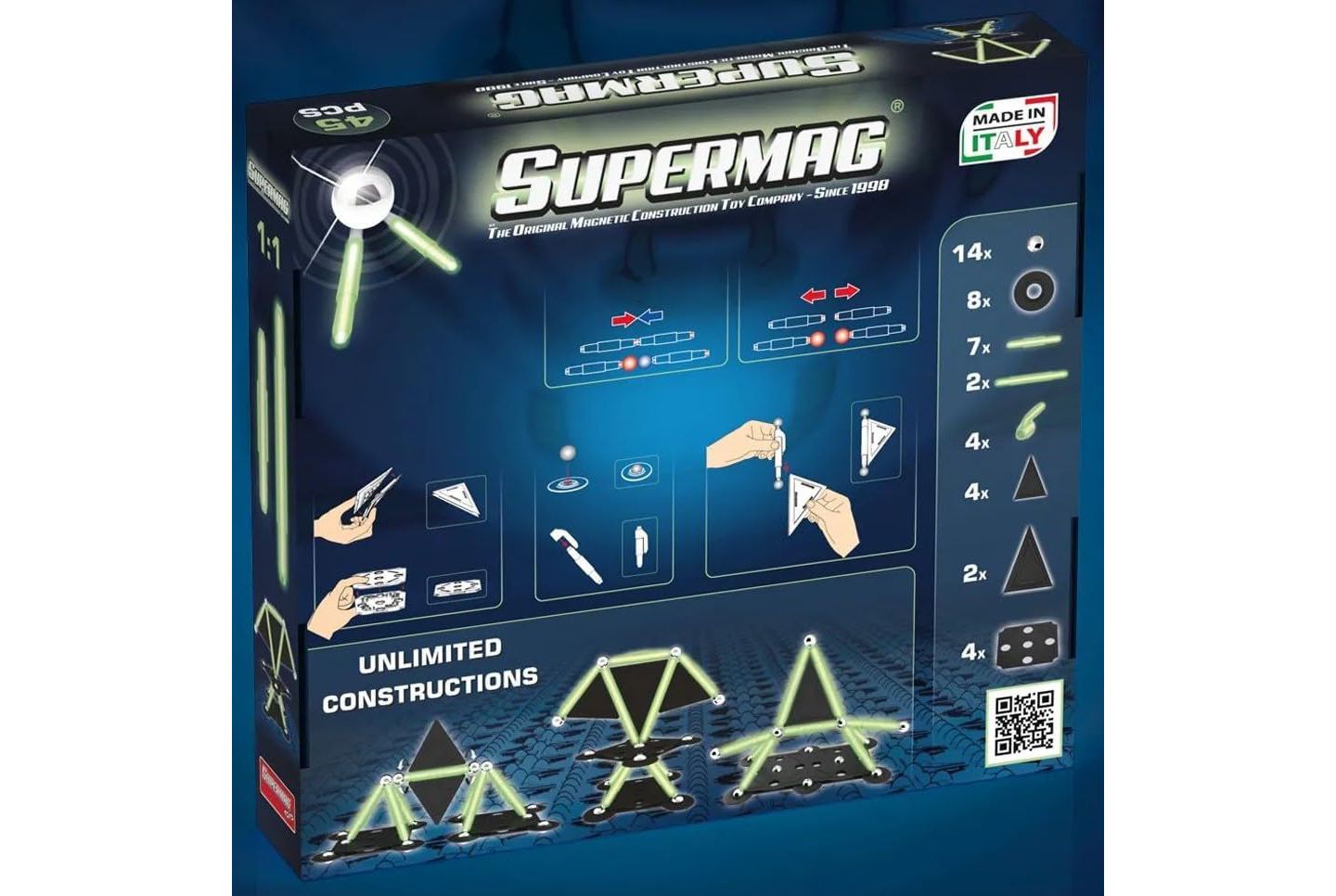 Детский конструктор Tinamiri SuperMag Glow 45 — фото 7