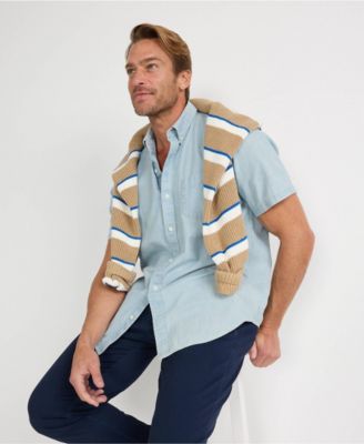 Big & Tall Short Sleeve Button Down Chambray Shirt