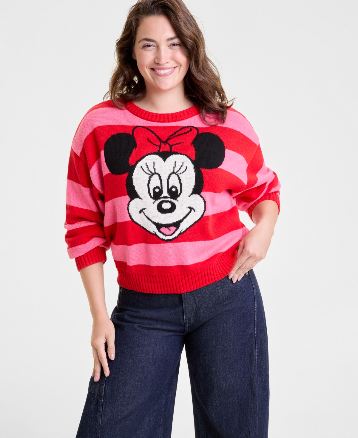 Disney | Macy's Women's Minnie Mouse Crewneck Sweater, Exclusive