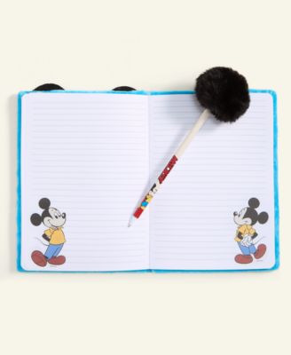Mickey Mouse Plush Notebook & Pom Pom Pen Set, Macy's Exclusive