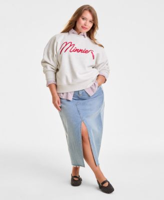 Plus Size Minnie Mouse Sweatshirt Embellished with Crystals by Swarovski&reg;, Macy's Exclusive