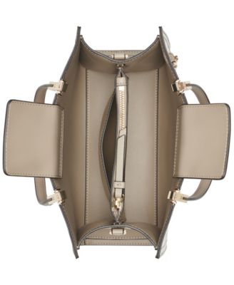 Verne Signature Embossed Convertible Satchel with Charm