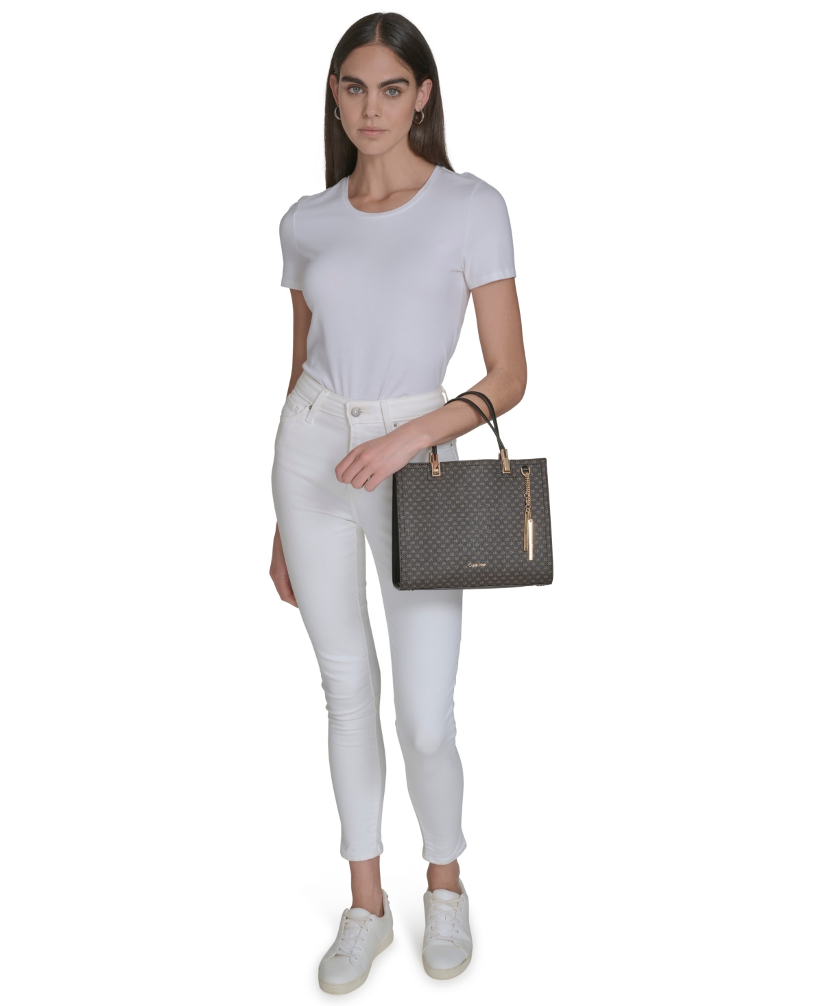 Calvin Klein Women's Verne Small Satchel Bag In Brown