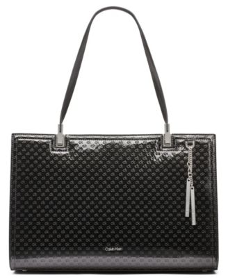 Verne Signature Embossed Tote Bag with Charm