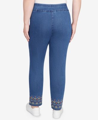 Women's Sunset Canyon Super Stretch Geometric Denim Ankle Jeans