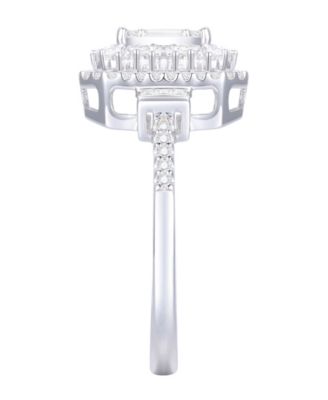 Diamond Baguette & Round Ring (1/2 ct. t.w.) in 14K White Gold (also in 14K Yellow Gold)