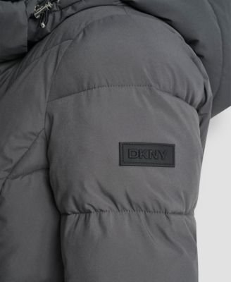 Women's Hooded Zip Front A-Line Maxi Puffer Coat