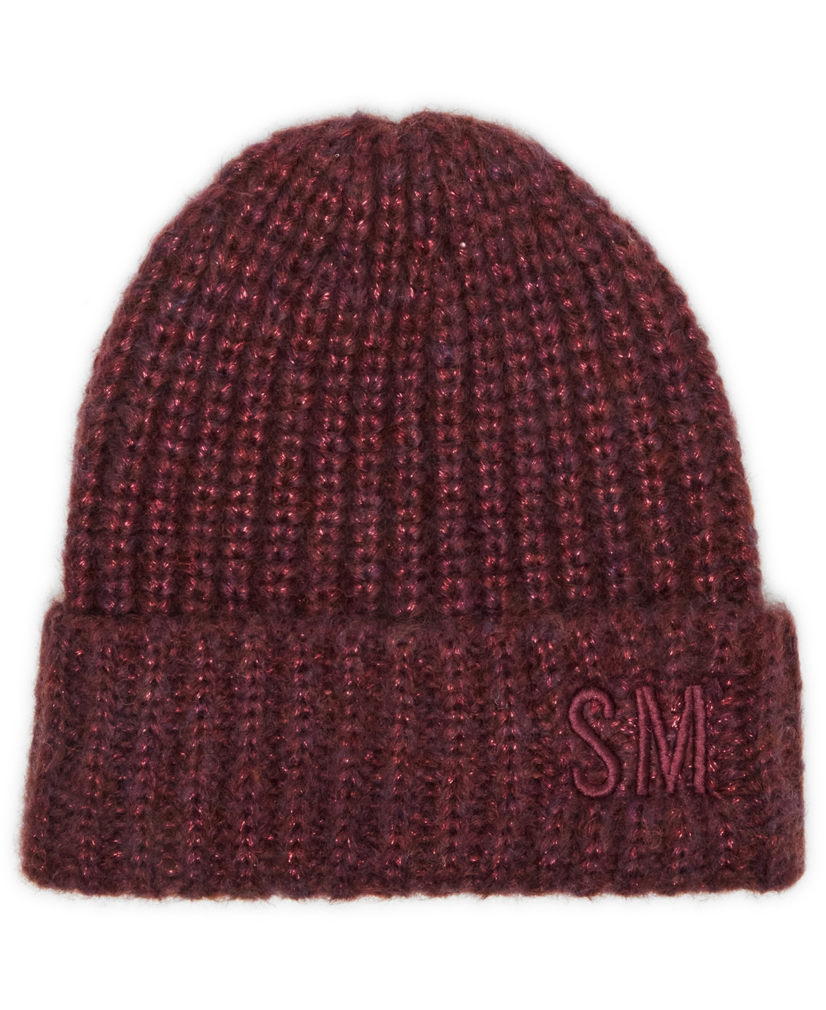 Steve Madden Women's Marled Knit Beanie In Burgundy