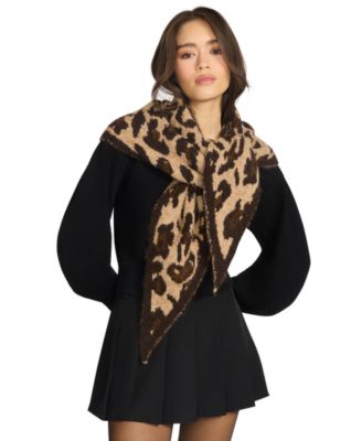 Women's Leopard Triangle Scarf